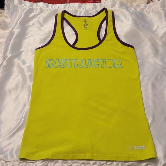Zumba wear lime instructor tank top L lovely - Picture 2 of 6
